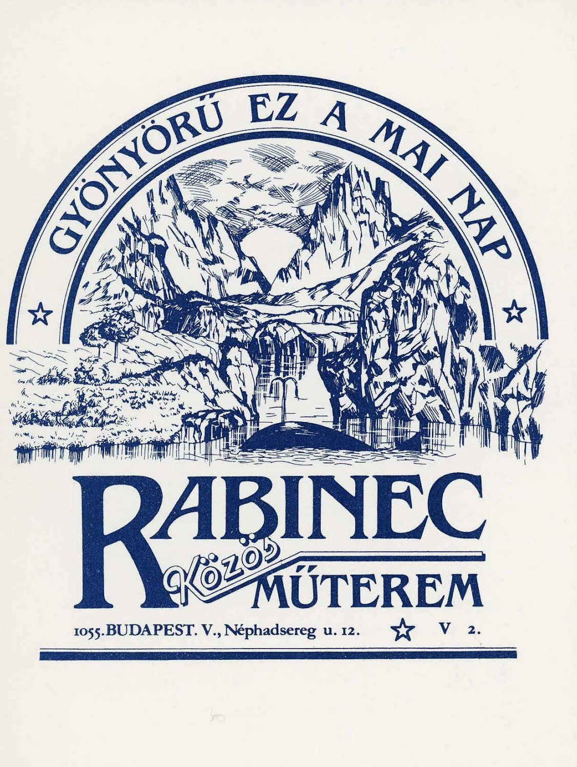 A Rabinec Közös Műterem logója, forrás: a Műcsarnok archívuma